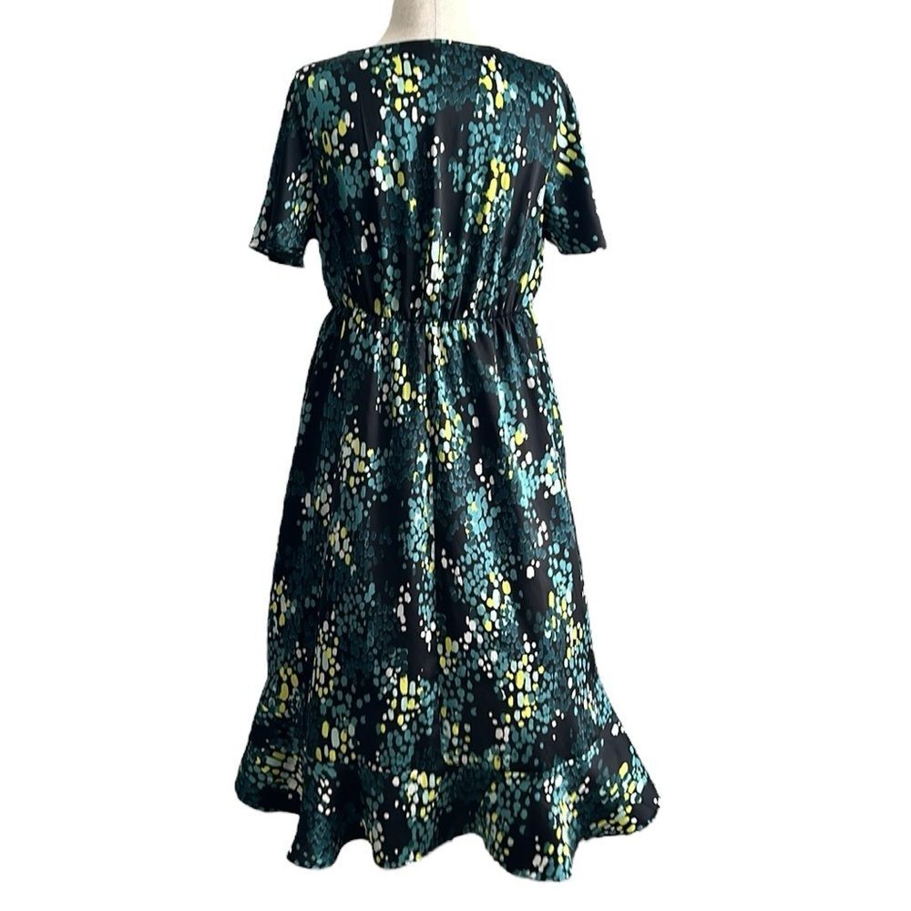 Torrid Midi Bubble Charm Flutter Sleeve Faux Wrap… - image 2